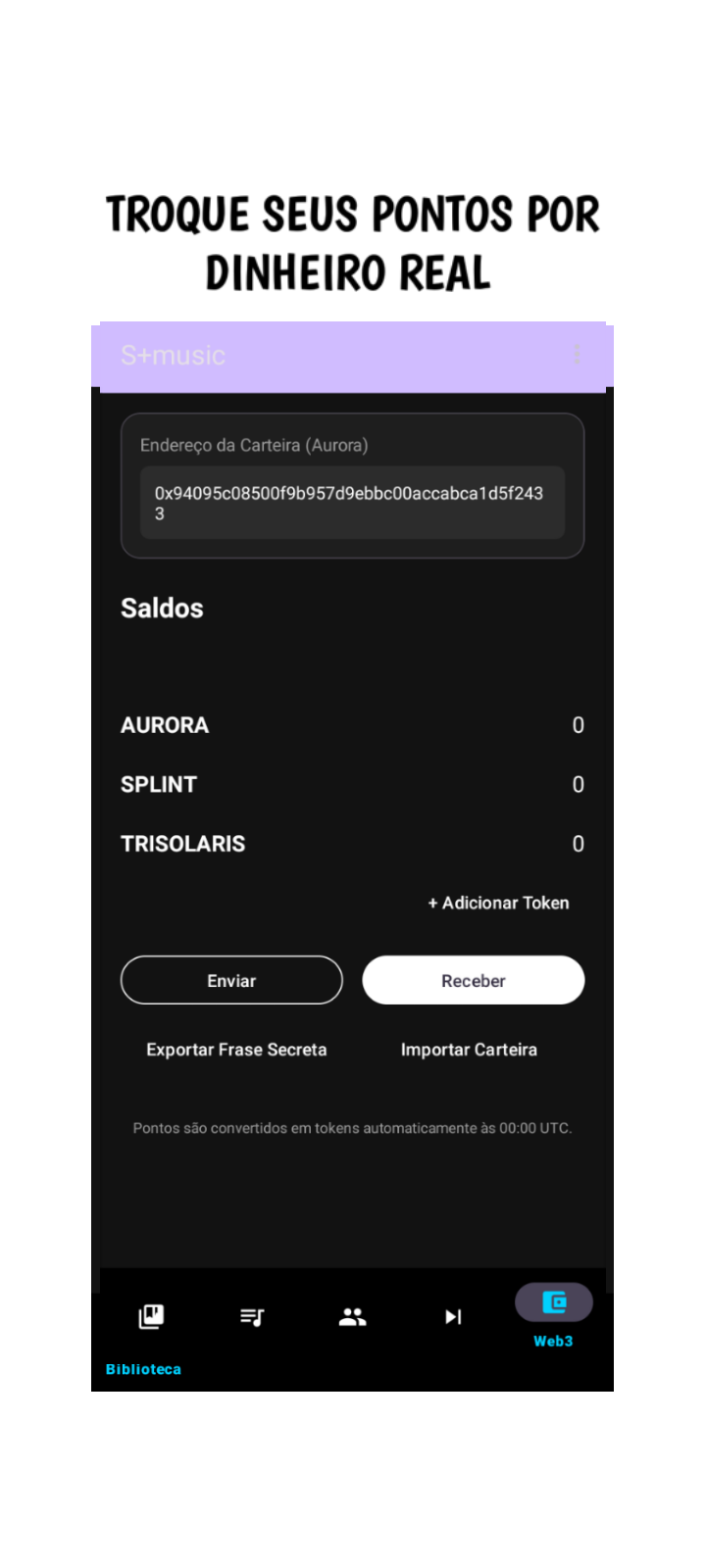Wallet / Token screen
